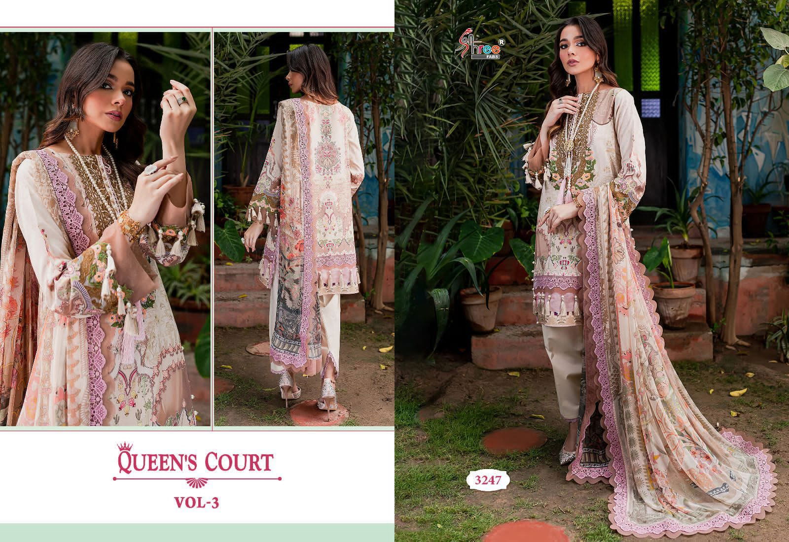 Queens Court Vol 3 By Shree Fab Cotton Pakistani Suits Catalog